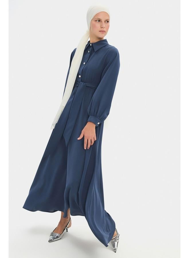 جون فستان ماكسي بحزام - Image 3