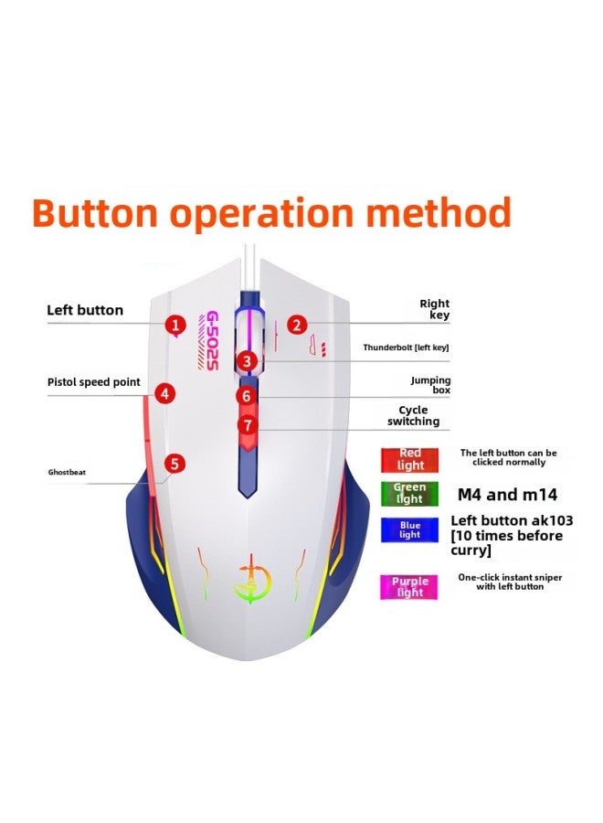 Electric Competition Purgatory Programming Specialized Qingying Jedi Mouse Firewire Game Macro Crossing Cfpubg Chicken Pressure Survival Eat Hd-Color:G502s Three-color Combination [hd Hd Qingying Plug And Play-Interface:Official Standard - Image 1