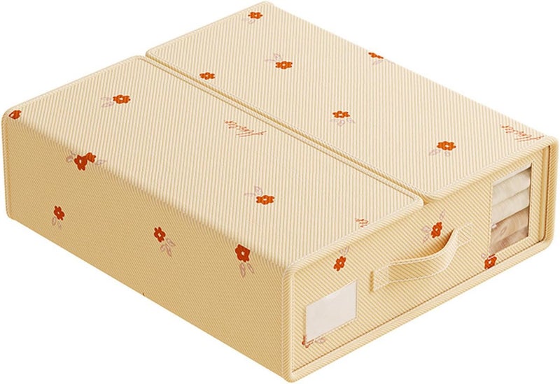 Ventilated Storage Organizers with Transparent Window Ideal for Linens, Blankets & Household Item Management Pliable Bedding Box Space Saving Pliable Planner Bedroom Closet Container Home Organization - Image 3
