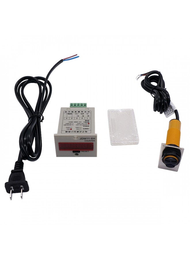 TWTADE/Infrared Wireless Visitor Counter 110-220VAC LED Auto Display Digital Counter 0-999999 6 Digits Count Mall People Flow + Photoelectric Switch Sensor Distance 2m NPN NO + Reflector + Holder - Image 4
