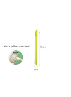 Mini Silicone Double-headed Sharp Scraper Spoon Cosmetic Skin Care Products Extraction Tool Set Including Avocado Jam Scraper-Specifications:Green# Mini