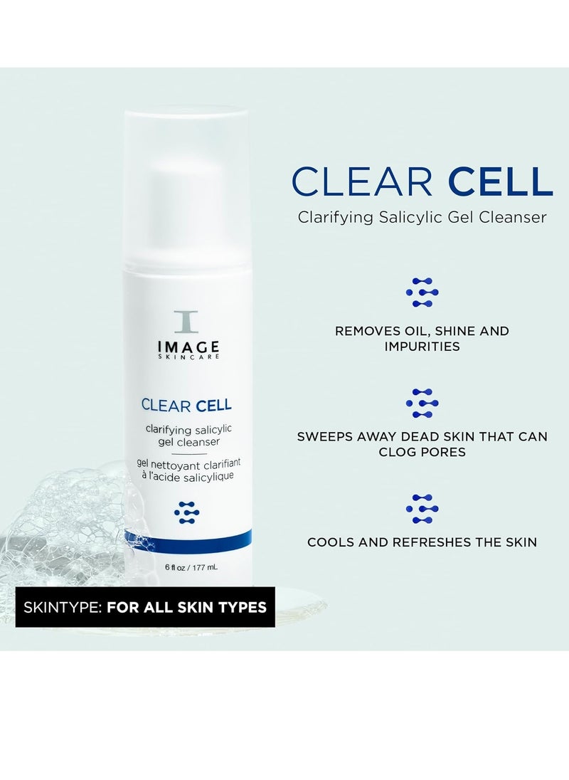 IMAGE SKINCARE IMAGE Skincare, CLEAR CELL Salicylic Gel Cleanser, Holiday Beauty Stocking Stuffer, Gentle Foaming Face Wash Removes Excess Oil and Shine for Oily Prone Skin  - Image 2