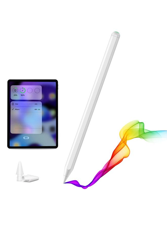 Stylus Pen for iPad Magnetic Adsorption Charging Pencil Compatible for Apple ipad Pro/Air/mini for a special purpose Magnetic wireless charging iPad Apple exclusive White  - Image 1