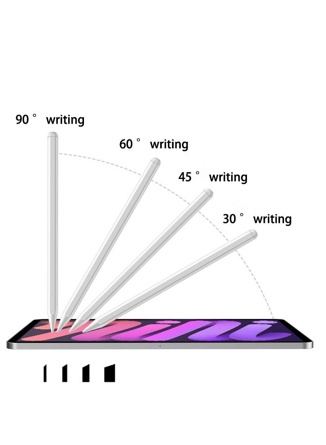 Stylus Pen for iPad Magnetic Adsorption Charging Pencil Compatible for Apple ipad Pro/Air/mini for a special purpose Magnetic wireless charging iPad Apple exclusive White  - Image 2