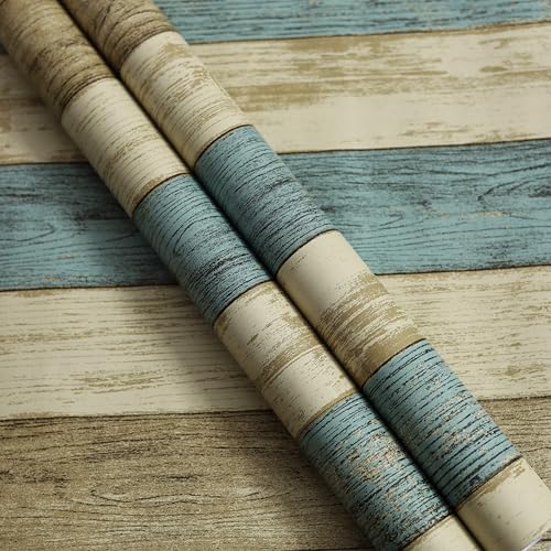 HOMEMATES Self-Adhesive Wallpaper Waterproof Old Furniture Vinyl Stickers Wooden Door Wardrobe Desktop PVC Wall Papers 45 X 304 CM- (Wooden Plank-2) - Image 3