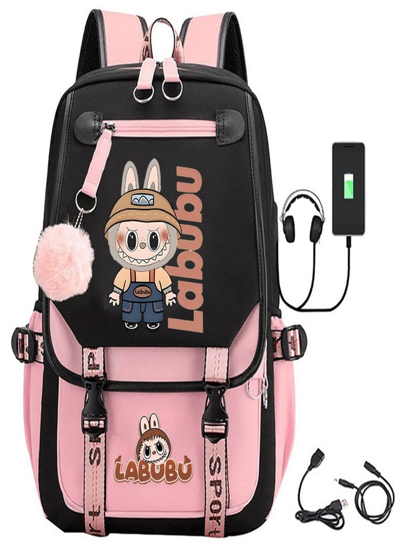 Labubu Children Bag Sackpack Backpack Laptop Sports Bags Fashion for  Kids