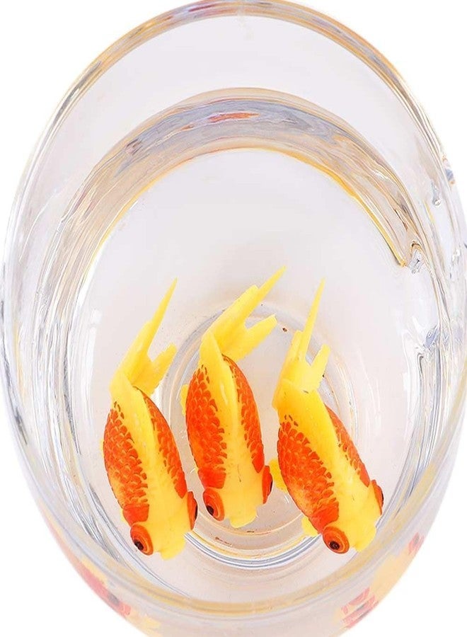 Tnyvm 3 Pcs Gold,orange Artificial Aquarium Fishes Fake Fish Plastic Fish Aquarium Moving Fishes Ornament Decoration Orange Goldfish for Aquarium Fish Tank Aquarium Décor Thematic Ornaments,Aquarium Décor - Image 5