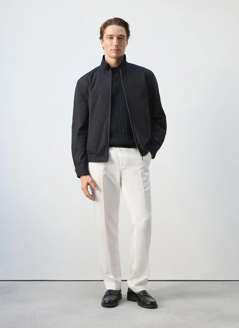 Mango Man  Slim-fit lyocell linen trousers for Men | Best Price UAE