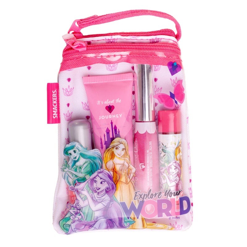 Lip Smacker Princess Glam Bag Makeup Set, Lip Balm, Lip Gloss, Nail Polish, Lotion - Image 1