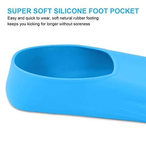 Happyouth Swim Fins Happyouth Swim Training Fins Short Fins Silicone Swim Flippers Swimming Fins with Mesh Bag for Lap Swimming Kids Adult Men Women - Image 3