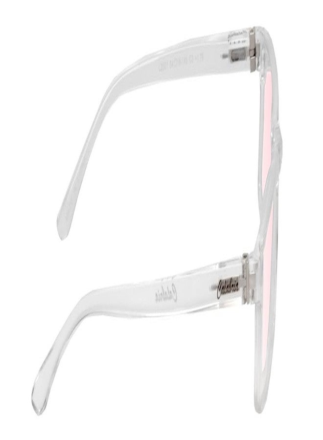 Calabria FL-41 Pink Tinted Reading Glasses [Clear Crystal/0.00 Lenses] Full Rim Eyeglasses for Men & Women | Eyewear for Light Sensitivity, Outdoors, Photophobia | Vision Reading Glasses - Image 4