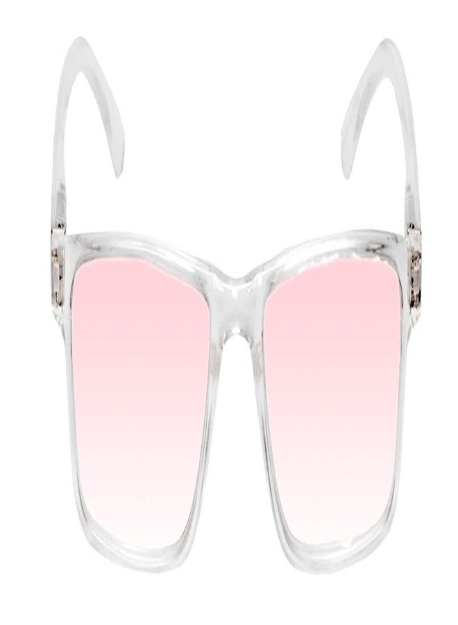 Calabria FL-41 Pink Tinted Reading Glasses [Clear Crystal/0.00 Lenses] Full Rim Eyeglasses for Men & Women | Eyewear for Light Sensitivity, Outdoors, Photophobia | Vision Reading Glasses - Image 3