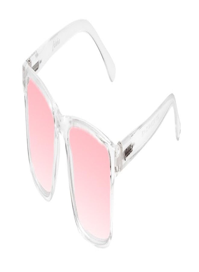 Calabria FL-41 Pink Tinted Reading Glasses [Clear Crystal/0.00 Lenses] Full Rim Eyeglasses for Men & Women | Eyewear for Light Sensitivity, Outdoors, Photophobia | Vision Reading Glasses - Image 1
