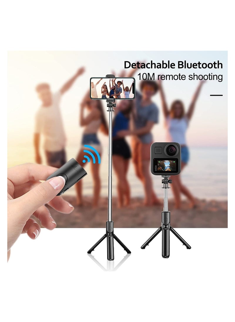 ELTRAZONE - Extendable Selfie Stick, Bluetooth Selfie Stick with Tripod Stand and Detachable Wireless Bluetooth Remote, Ultra Compact Selfie Stick for Mobile and All Smart Phones - Image 1