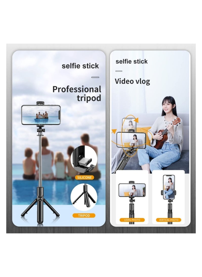 ELTRAZONE - Extendable Selfie Stick, Bluetooth Selfie Stick with Tripod Stand and Detachable Wireless Bluetooth Remote, Ultra Compact Selfie Stick for Mobile and All Smart Phones - Image 1