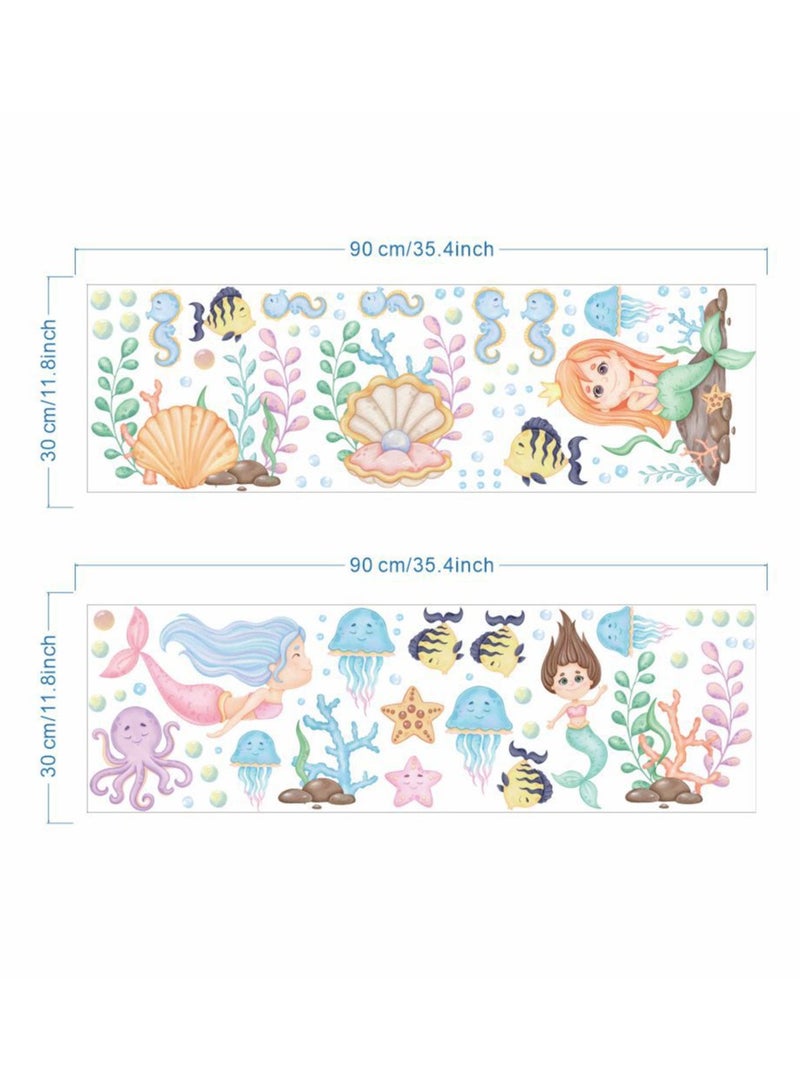 Bluejw Lovely Underwater World Marine Animals Wall Stickers Perfect For Kids' Bedrooms BathroomAnd Nurseries - Image 3