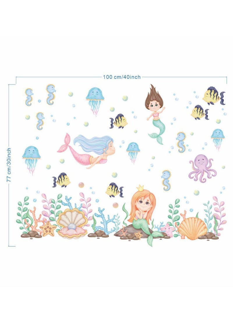 Bluejw Lovely Underwater World Marine Animals Wall Stickers Perfect For Kids' Bedrooms BathroomAnd Nurseries - Image 2