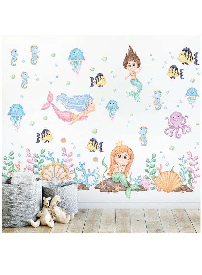 Bluejw Lovely Underwater World Marine Animals Wall Stickers Perfect For Kids' Bedrooms BathroomAnd Nurseries - Image 4