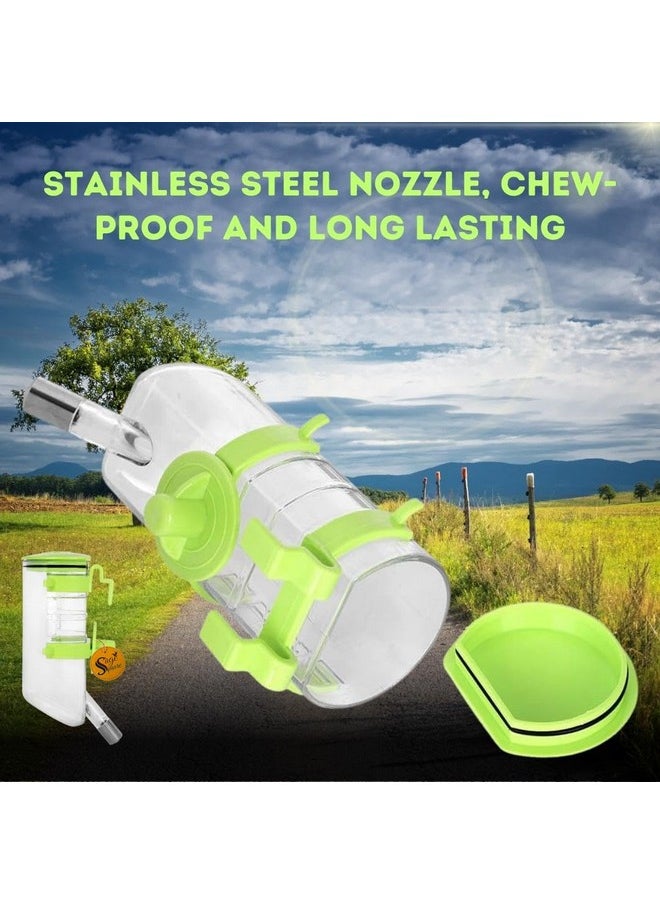 Sage Square Dog Water Dispenser - Convenient Hanging Water Fountain Bottle For Dogs, Cats, Rabbits, And Puppies - Size 350Ml - Keep Your Pet Hydrated, Happy Pets, Happy Owners.  - Image 5