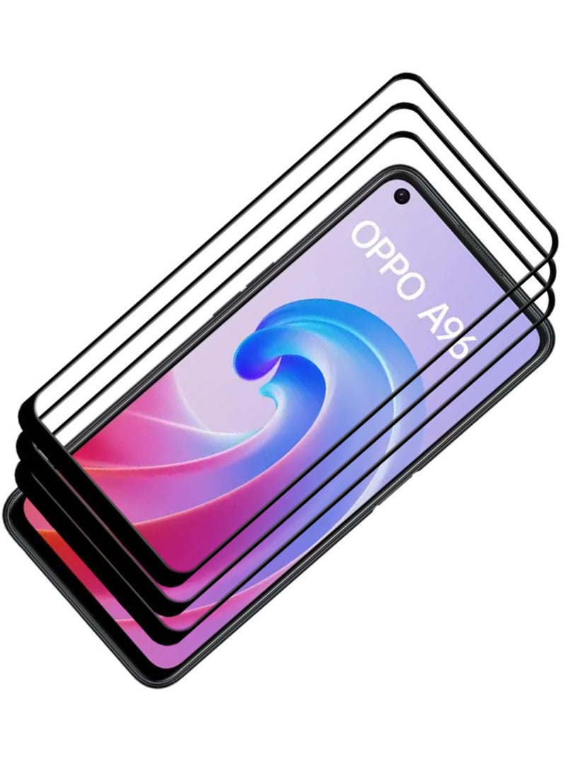 ACLIX 3 Pieces Antistatic ESD Dustproof Premium Quality High Definition Tempered Glass Screen Protector Designed For Oppo A96 - Image 1