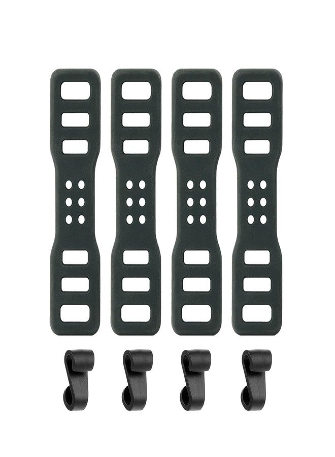 ZAAWUUT 4-Pack Bike Silicone Band,Bicycle Handle Bars Elastic Strap Bandage,Mount Band Holder for Fixing Tail Light,Recorder (4, 3.6 Inch) - Image 1