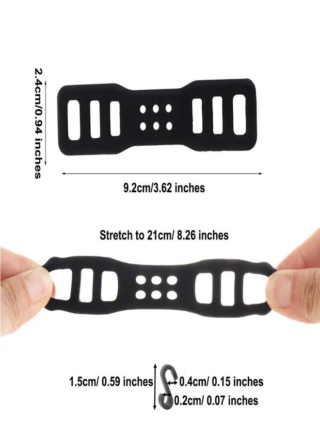 ZAAWUUT 4-Pack Bike Silicone Band,Bicycle Handle Bars Elastic Strap Bandage,Mount Band Holder for Fixing Tail Light,Recorder (4, 3.6 Inch) - Image 5