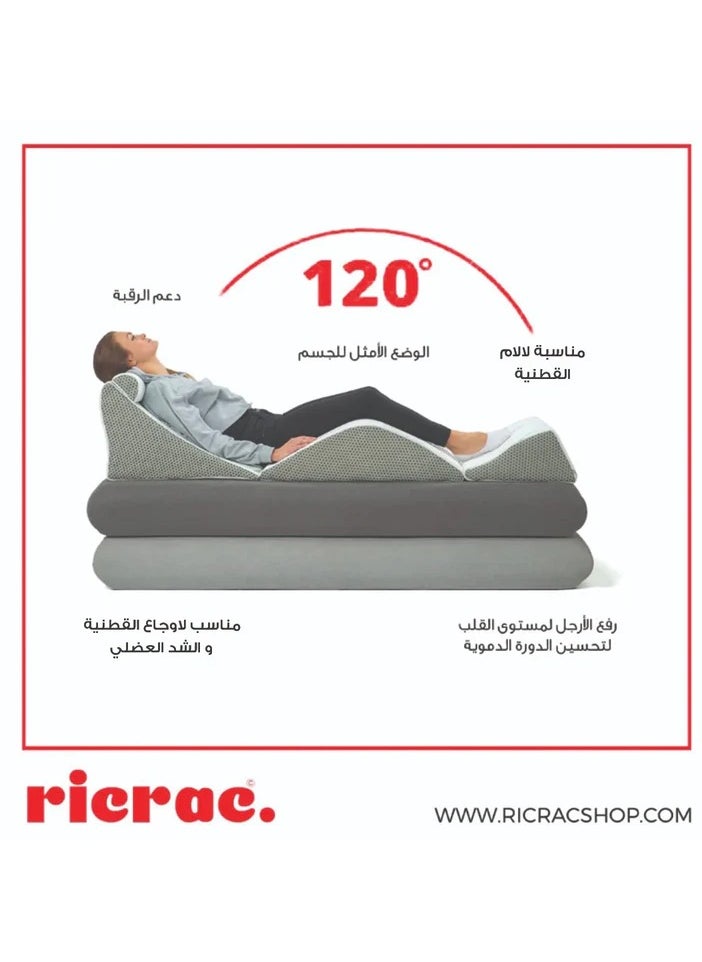 ricrac Orthopedic Full-Body Wedge Pillow – Targeted Rectal Support, Premium Comfort, and Posture Alignment.  - Image 4