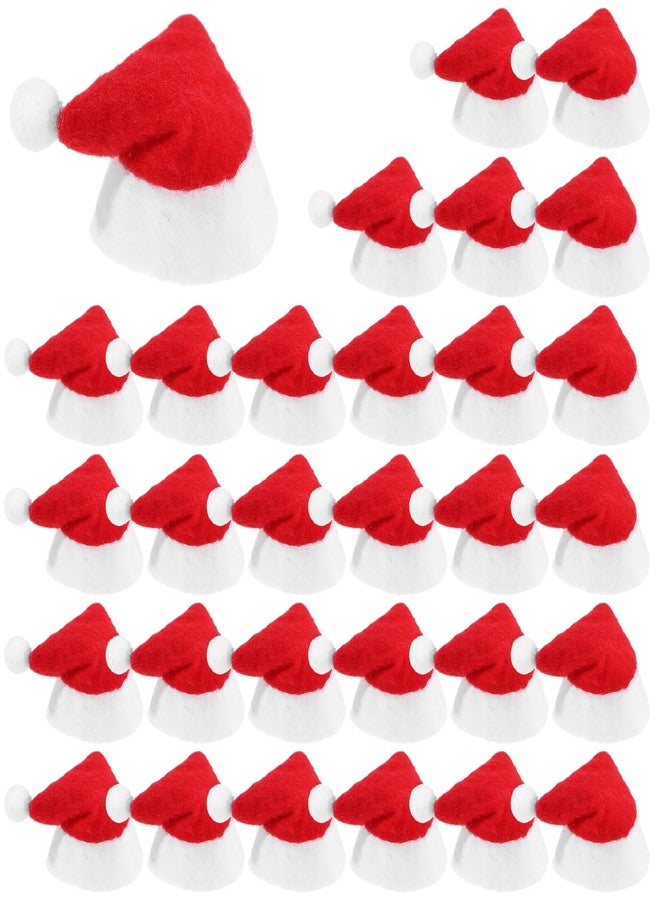 Eshylala 30 Pcs Mini Santa Claus Hats - Christmas Lollipop Candy Party Supplies - Image 1