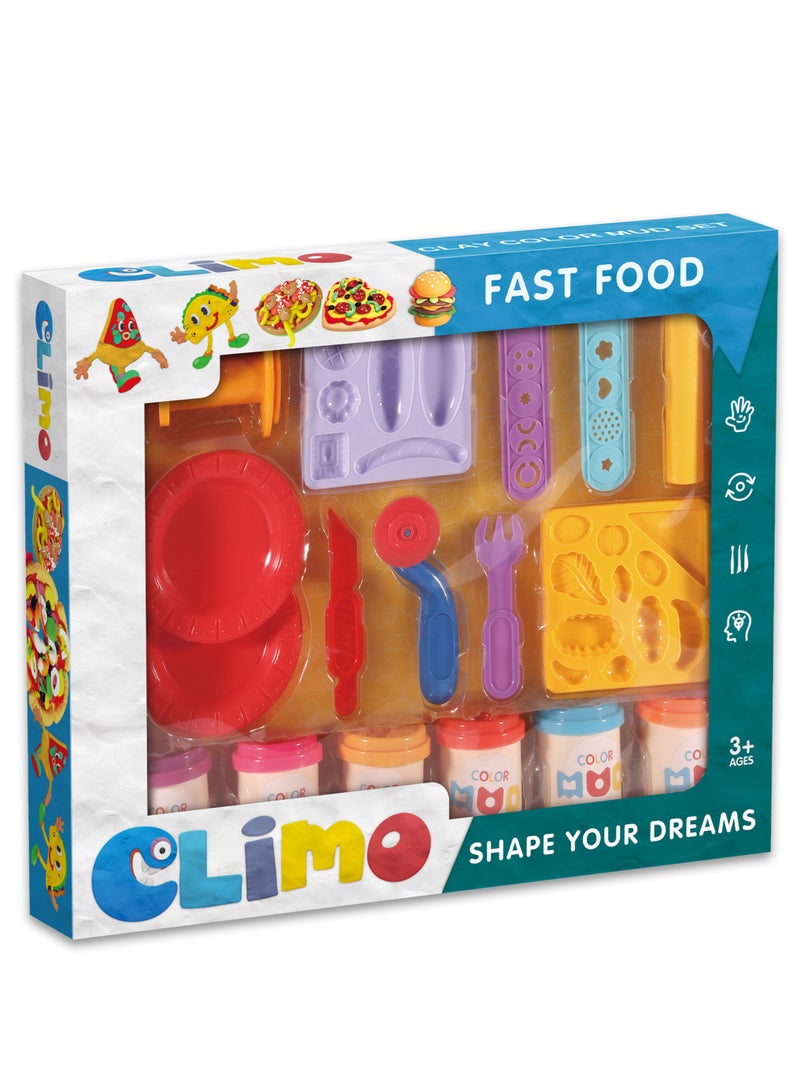 كلايمو - مجموعة صنع السندويتشات بالصلصال الملون | لعبة تشكيل ممتعة للأطفال مع أدوات وبطاقات إبداعية | لعبة طعام تخيلي لتنمية الإبداع - Image 1