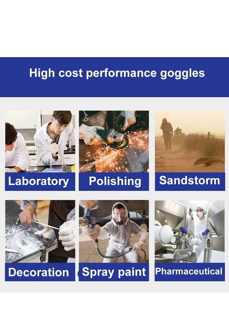 Generic Anti-Fog Protective Safety Goggles Clear Lens Wide-Vision Adjustable Chemical Splash Eye Protection Soft Lightweight Eyewear - Image 5