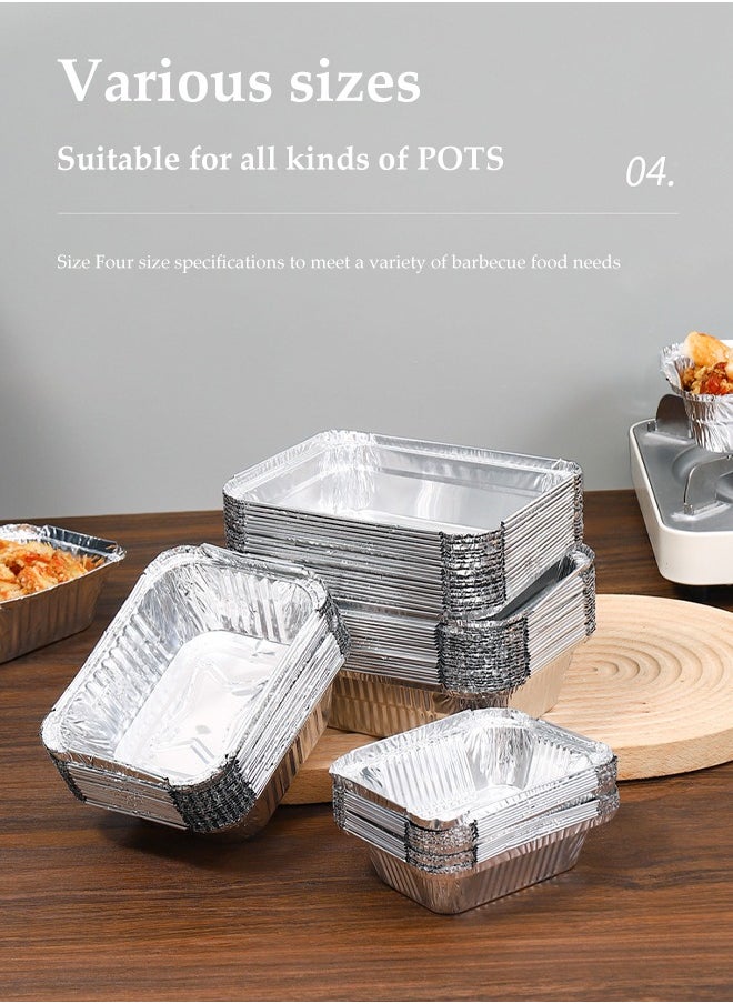 DUNISO - 15 Pcs Aluminum Foil Tray, Disposable Aluminium Rectangle Containers, Oil Resistant Aluminum Foil Tin Box, Heat Resistant And Durable, Used For Cooking, Baking, Baking,700ml - Image 1