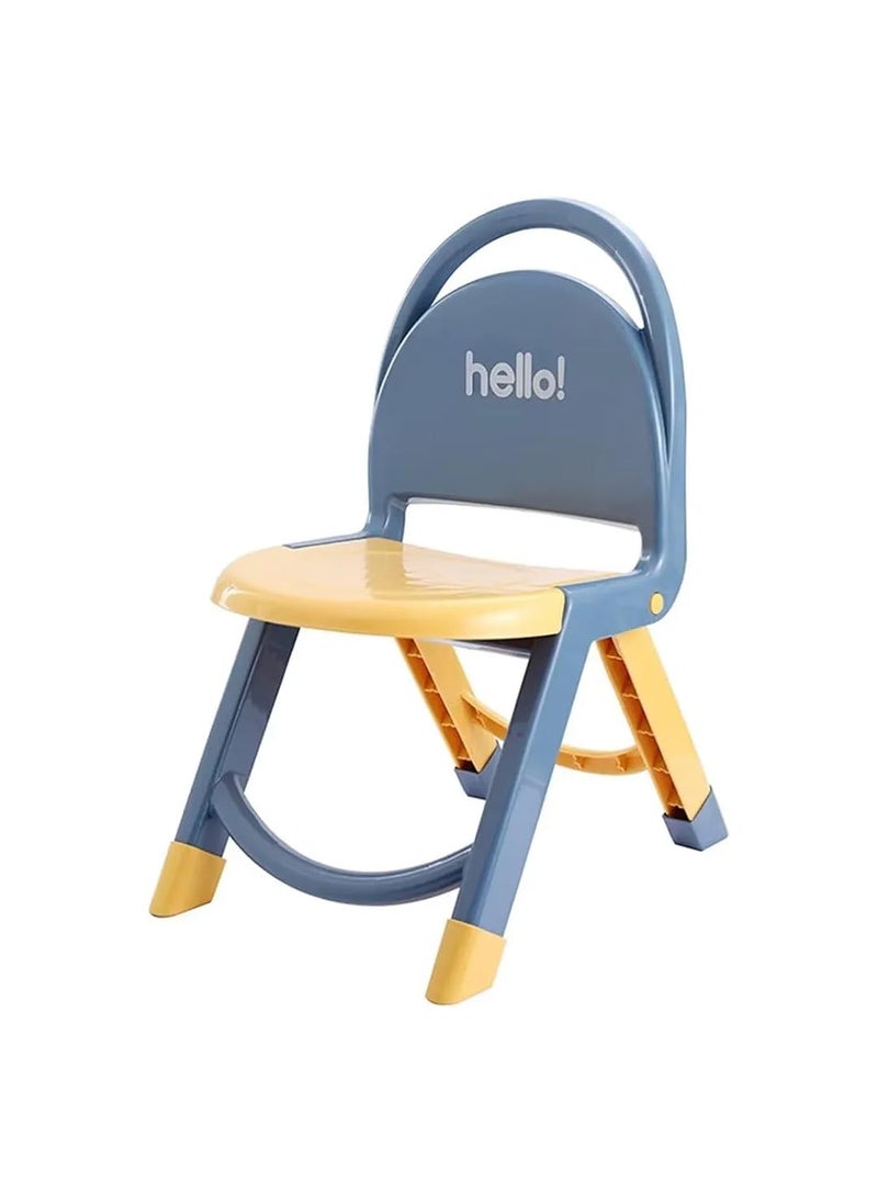 Generic BELLYPIG Tiny Foldable Chair for Little Ones Premium Strong Plastic Foldable Portable IndoorOutdoor Use Upto 80 Kg Lightweight Compact Blue  - Image 1