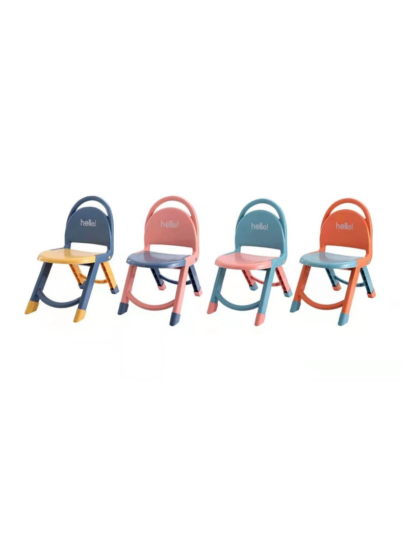 Generic BELLYPIG Tiny Foldable Chair for Little Ones Premium Strong Plastic Foldable Portable IndoorOutdoor Use Upto 80 Kg Lightweight Compact Blue  - Image 5
