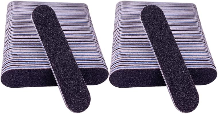 Small Nail Files Bulk (50 Pcs), 3.6 Inches Emery Board Nail File for Acrylic and Natural Nails, 100/180 Grit Double Sided Fingernail Filer Pack Mini Professional Filers Manicure Pedicure Set