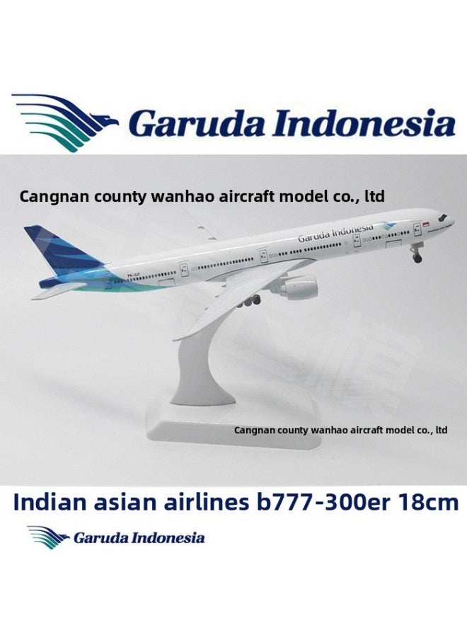 Metal Aircraft Model B777-300ER20cm Aviation Simulation Model Gift Collection China Eastern Airlines Vietnam Indonesia-Color:B777-300ER Saudi Arabia  - Image 5