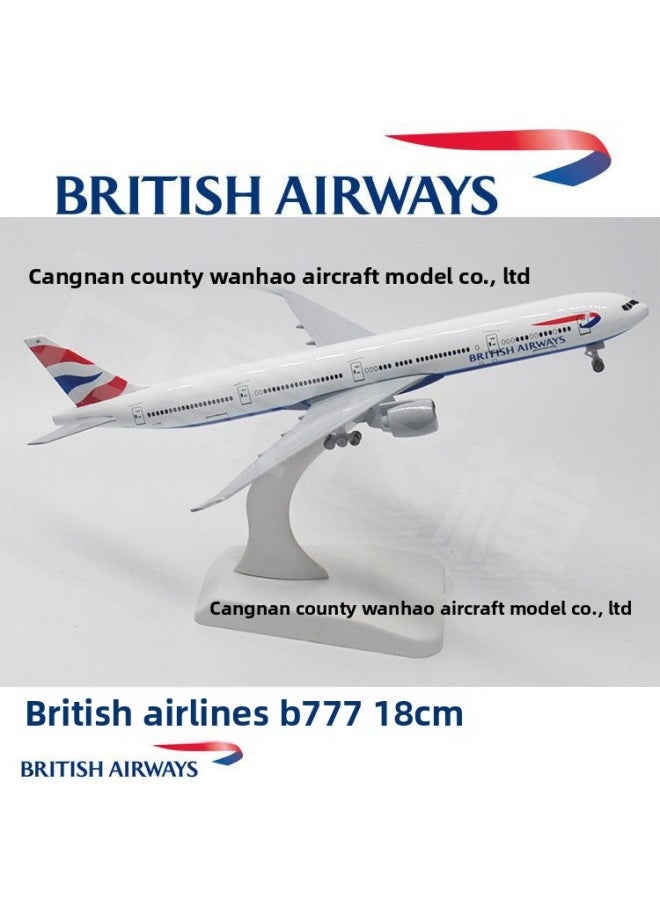 Metal Aircraft Model B777-300ER20cm Aviation Simulation Model Gift Collection China Eastern Airlines Vietnam Indonesia-Color:B777-300ER Saudi Arabia  - Image 4