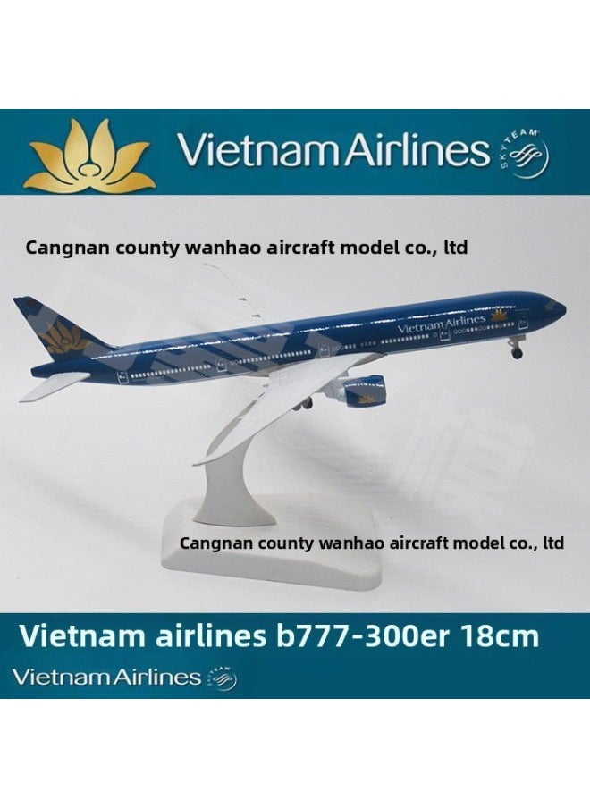 Metal Aircraft Model B777-300ER20cm Aviation Simulation Model Gift Collection China Eastern Airlines Vietnam Indonesia-Color:B777-300ER Saudi Arabia  - Image 3
