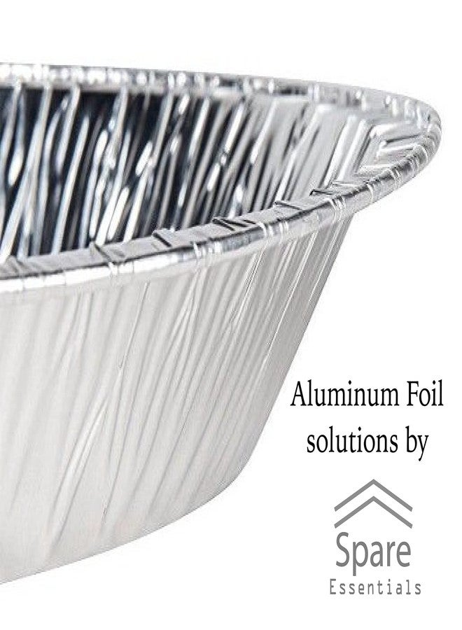Spare Essentials 9" Aluminum Foil Pie Tins (25 Pack), Disposable Aluminum Pie Pans, Foil Pans for Baking, Cooking, Freezer Safe, Round Foil Pans, Foil Plates Perfect for Quiche, Tarts, Pies, & Takeout Spare Essentials - Image 5
