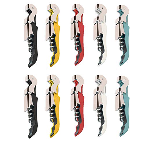 Kit-Home KitHome Professional Waiter Corkscrew Wine Openers Set of 10Upgraded With Heavy Duty Stainless Steel Hinges Wine Key for Restaurant Waiters Sommelier Bartenders