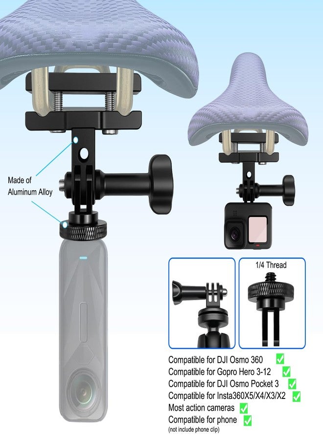HAFOKO Bike Tail Mount Kit with 47" Invisible Selfie Stick Compatible with Insta360 X5-X,Bicycle Handlebar Clamp Mount Compatible for GoPro 13-3 for Cycling Motocycle Boat Shooting,Third-Person Shot - Image 2