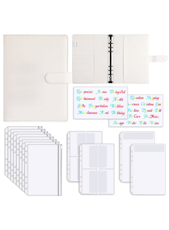 HONGYANG A5 Loose-leaf Folder Zipper Bag Macaron Notebook Leather Pu Loose-leaf Book Cash Budget Journal Book - Image 1