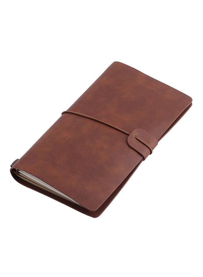 Portable Travel Diary Journal,114 Sheets Brown - Image 2