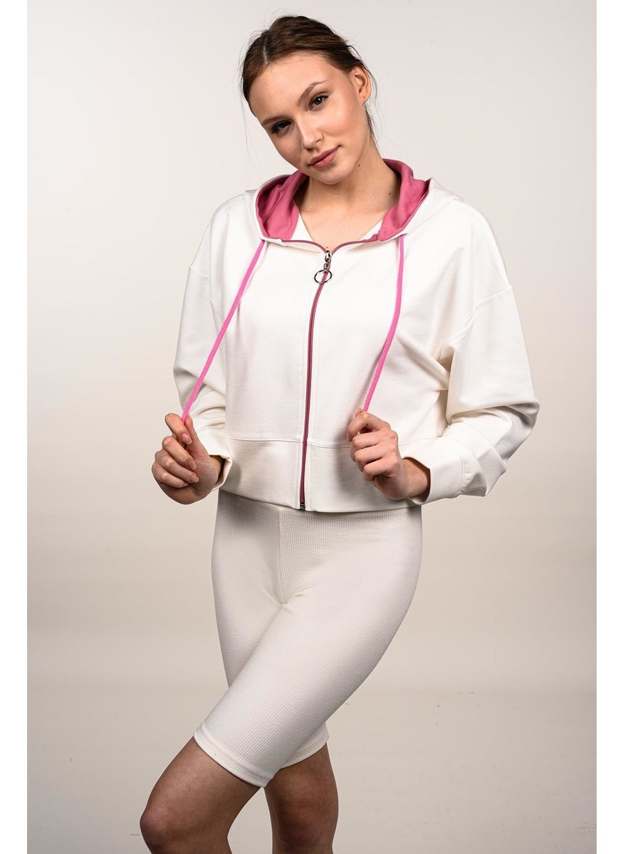 Alexander Gardi Hooded Crop Cardigan (B21-31300)  - Image 2