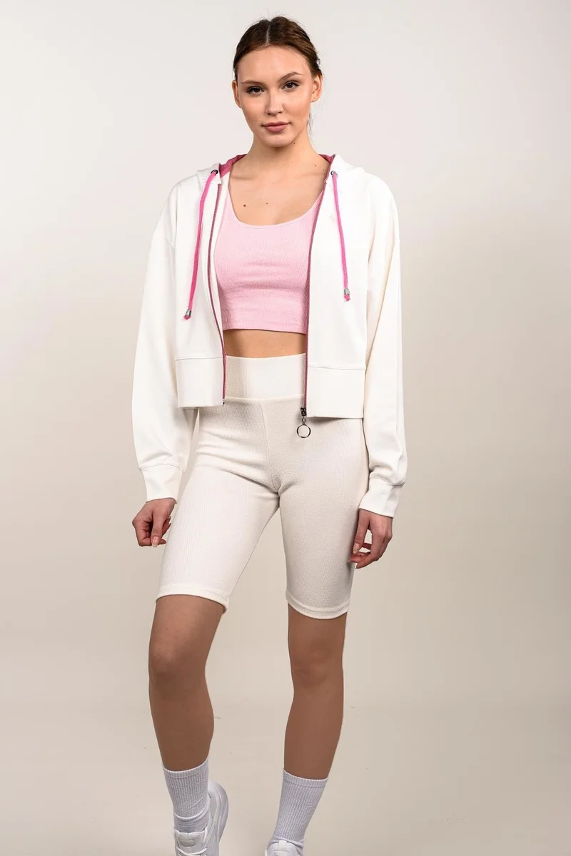 Alexander Gardi Hooded Crop Cardigan (B21-31300)