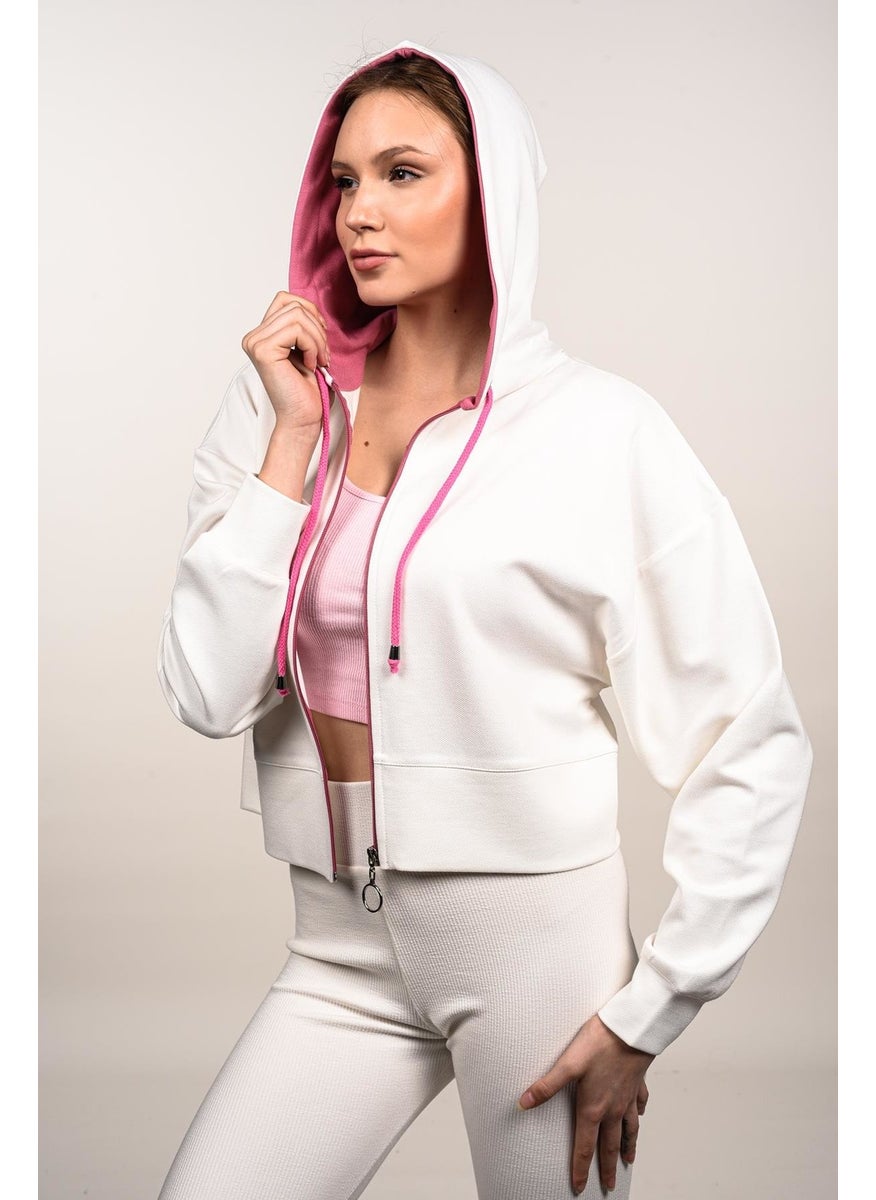 Alexander Gardi Hooded Crop Cardigan (B21-31300)  - Image 1