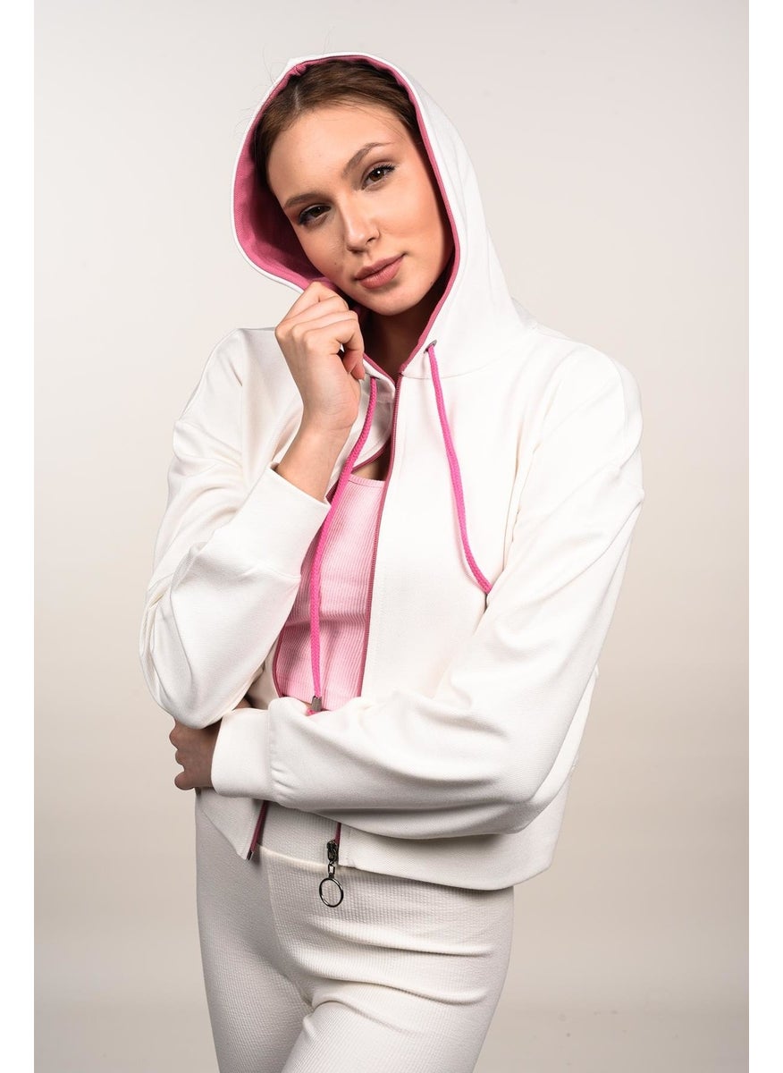 Alexander Gardi Hooded Crop Cardigan (B21-31300)  - Image 4