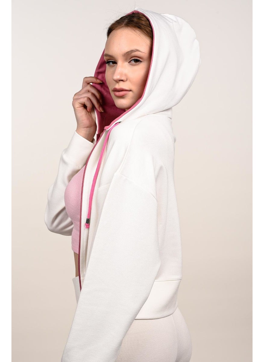 Alexander Gardi Hooded Crop Cardigan (B21-31300)  - Image 5