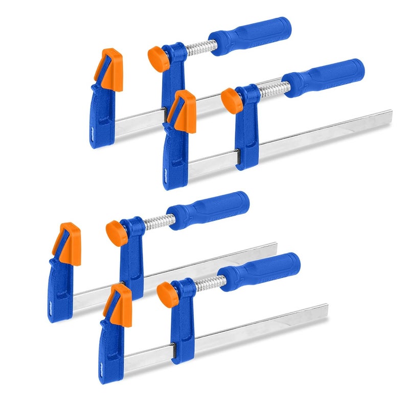 WADFOW F Clamps Set 4 pcs pack Clamp size50x150mm Steel clamps with comfortable gripfor Woodworking - Image 1