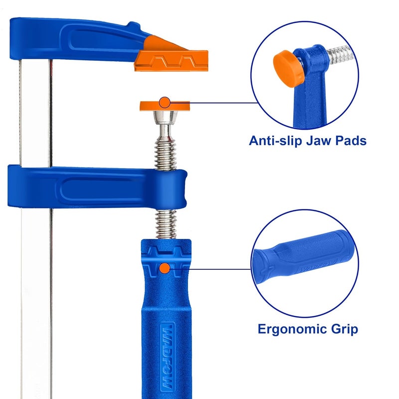 WADFOW F Clamps Set 4 pcs pack Clamp size50x150mm Steel clamps with comfortable gripfor Woodworking - Image 3