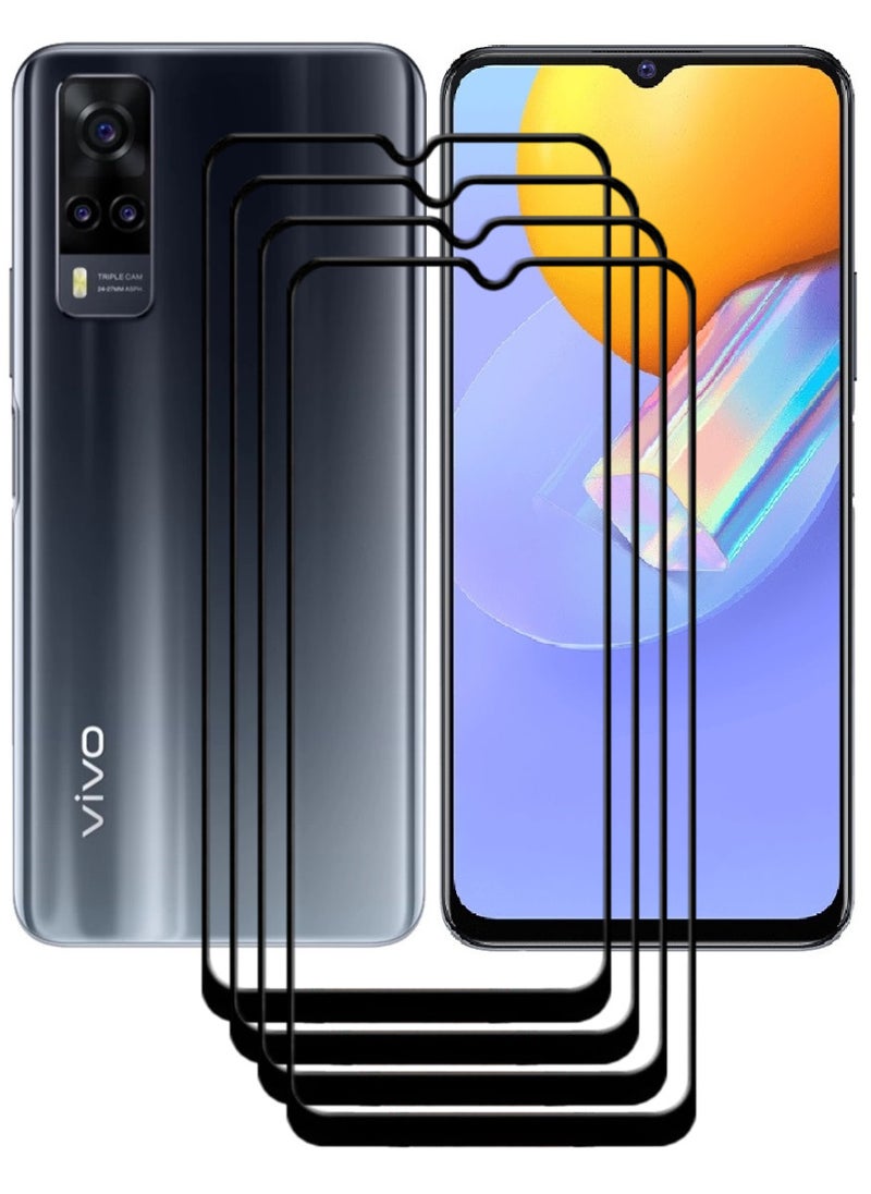 ACLIX 4 Pieces Antistatic ESD Dustproof Premium Quality High Definition Tempered Glass Screen Protector Designed For vivo Y51 (2020) - Image 1